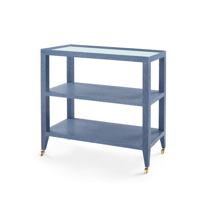 Villa & House Isadora Console Table with Glass Top, Navy Blue