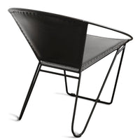 Black Leather Accent Chair