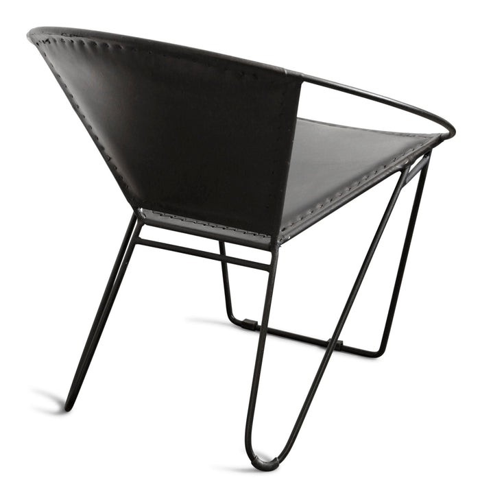 Black Leather Accent Chair