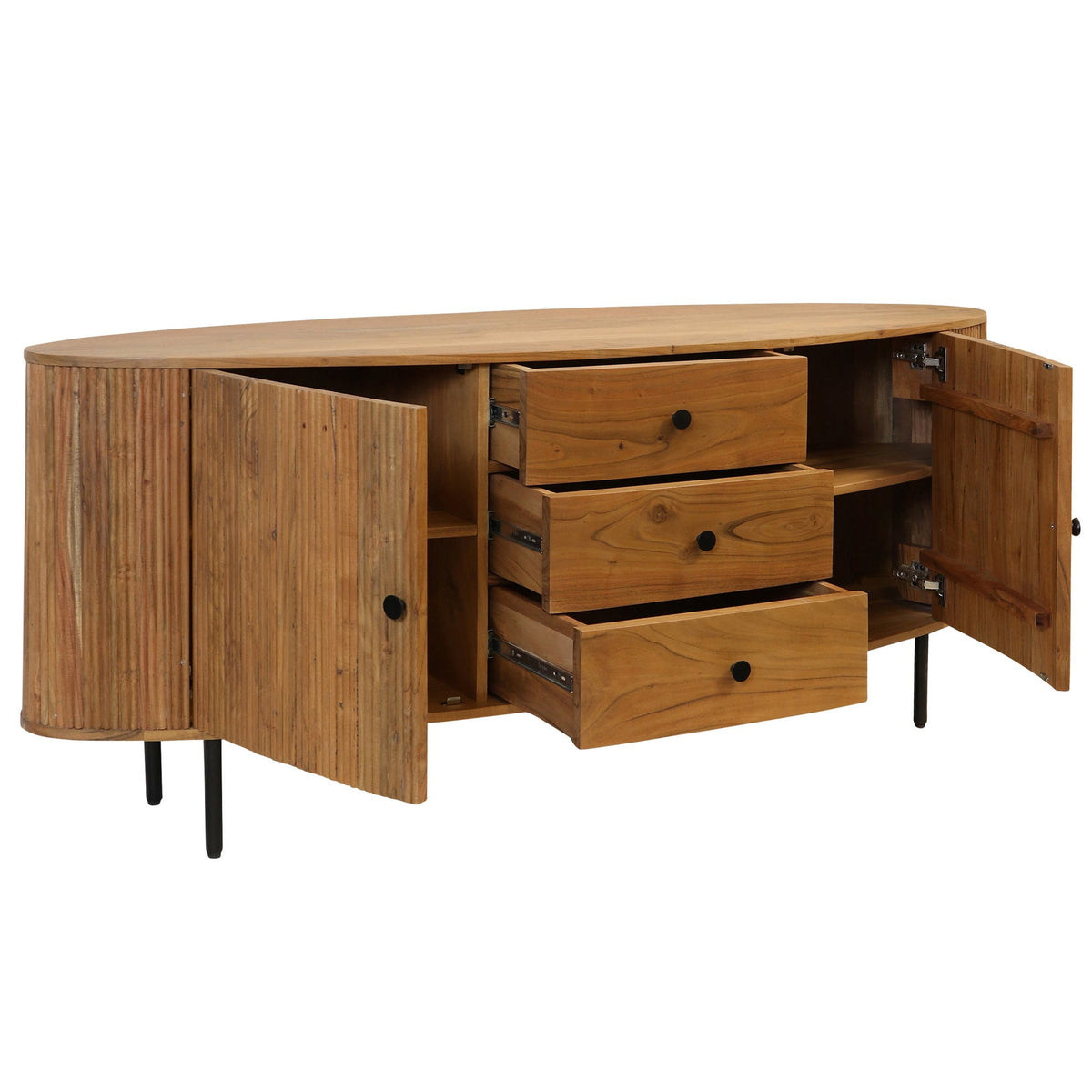 Acacia Sideboard with 2 Doors and 3 Drawers