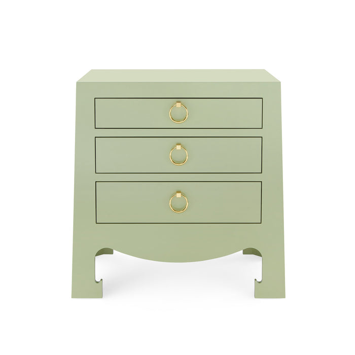 Villa & House Jacqui 3-Drawer Side Table, Heritage Spring Green