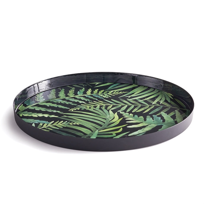 Garden Fern Round Tray