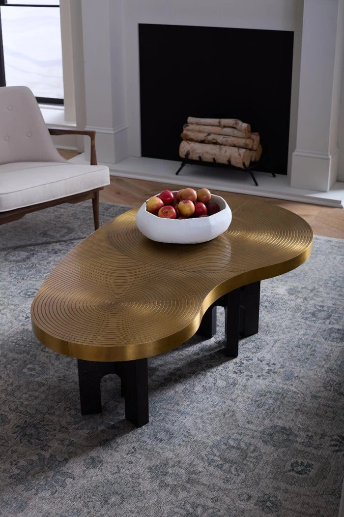 Villa & House Jacob Coffee Table, Antique Brass