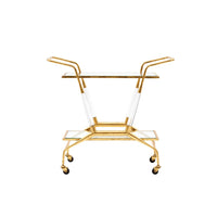 Villa & House Jepson Bar Cart, Gold Leaf