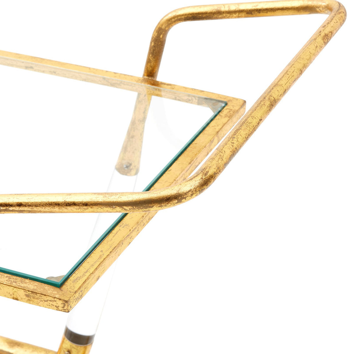 Villa & House Jepson Bar Cart, Gold Leaf