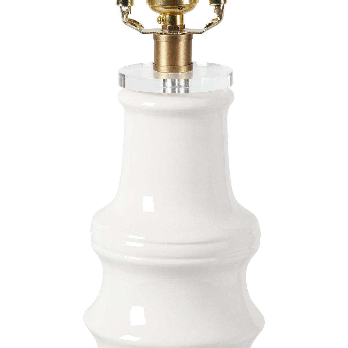 Villa & House Jesse Lamp with Shade 16-inch White Linen, with Gold, Cloud Nine