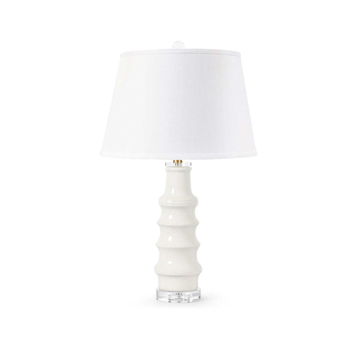 Villa & House Jesse Lamp with Shade 16-inch White Linen, with Gold, Cloud Nine