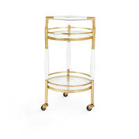 Villa & House Jane Bar Cart, Gold Leaf