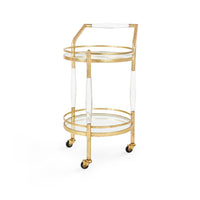 Villa & House Jane Bar Cart, Gold Leaf