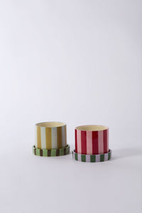 Design Shop Joyelle Pot with Saucer 5.75"x 4.5", Set of 2
