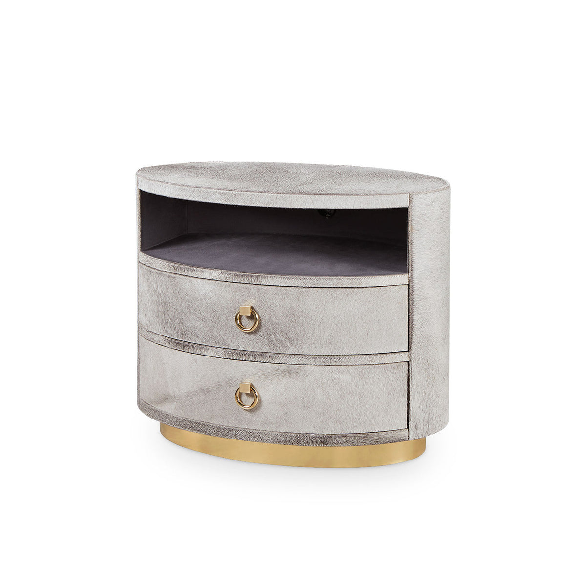 Villa & House Julius 2-Drawer Side Table, Gray