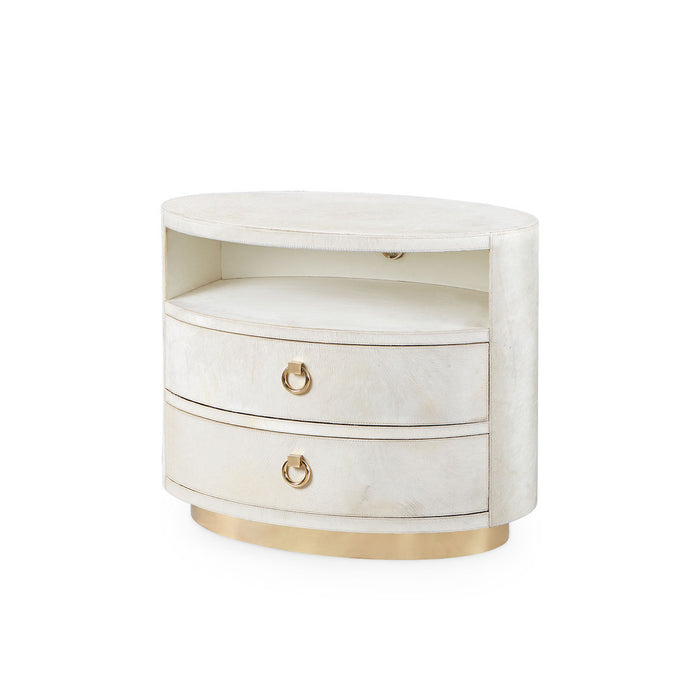 Villa & House Julius 2-Drawer Side Table, Snow