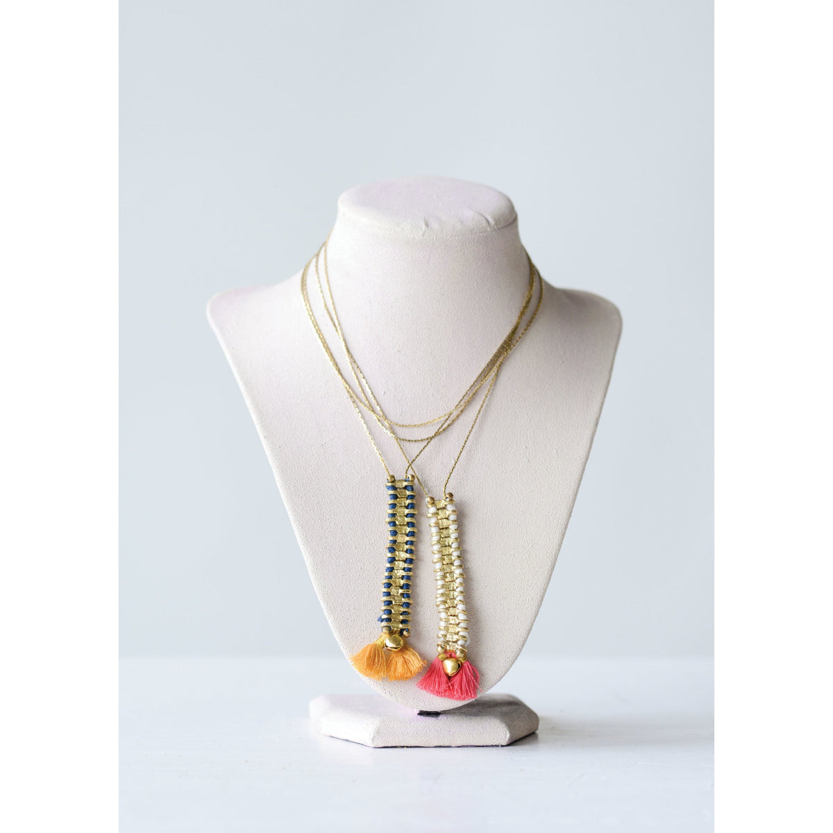Design Shop Myriad Necklace with Tassels, 2 Colors