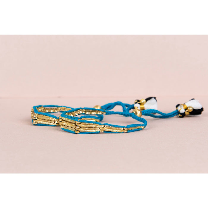 Design Shop Marigold Bracelet with Tassel, Adjustable