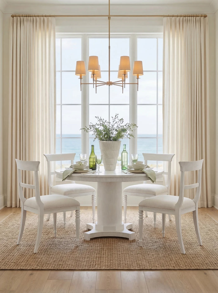 Villa & House Kinsley 48" Dining Table, Glazed Whisper White