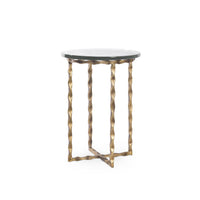 Villa & House Kyra Accent Table, Antique Brass