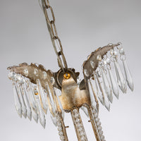 Lucas + McKearn - CH1035-3 - Three Light Mini Chandelier - Louis - Distressed Silver And Gold