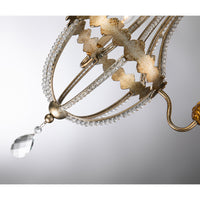 Lucas + McKearn - CH1035-3 - Three Light Mini Chandelier - Louis - Distressed Silver And Gold