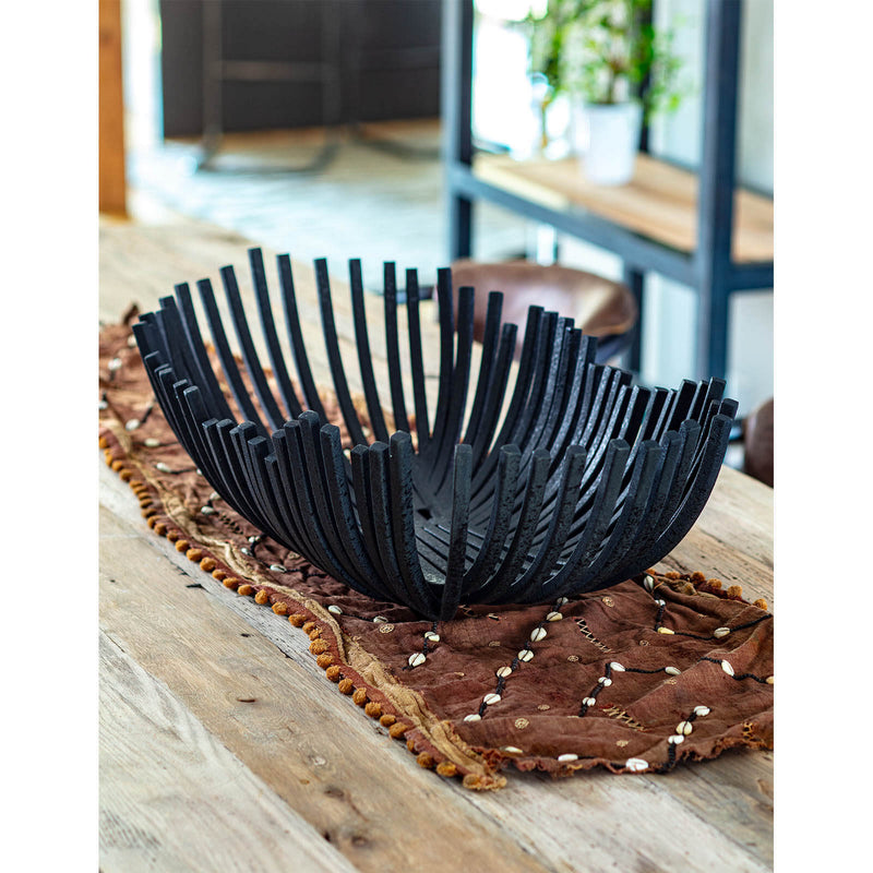Regina Andrew Bowl from the Webbed collection in Blackened Iron finish