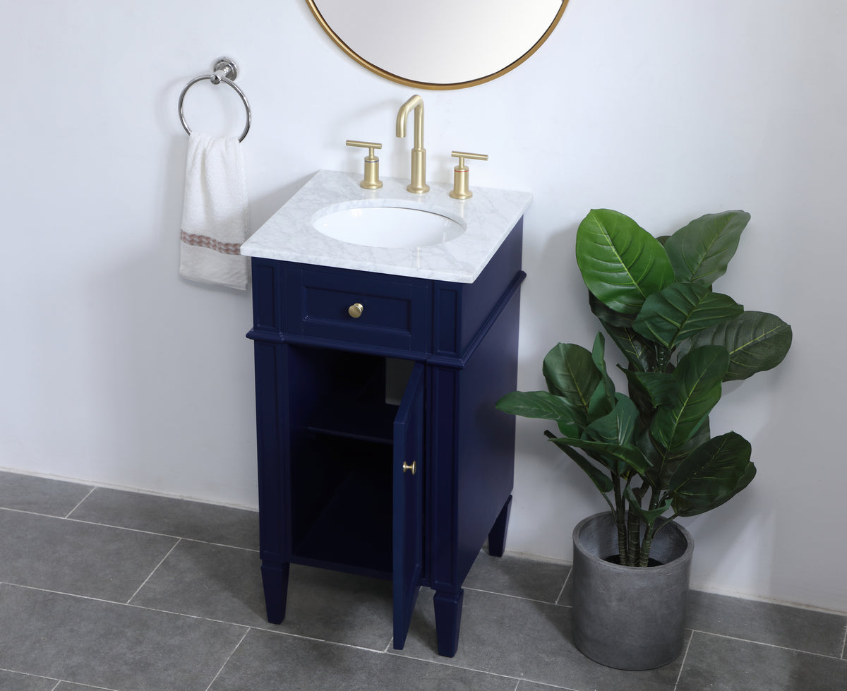 Elegant Lighting - VF12518BL - Single Bathroom Vanity - Park Avenue - blue