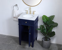 Elegant Lighting - VF12518BL - Single Bathroom Vanity - Park Avenue - blue