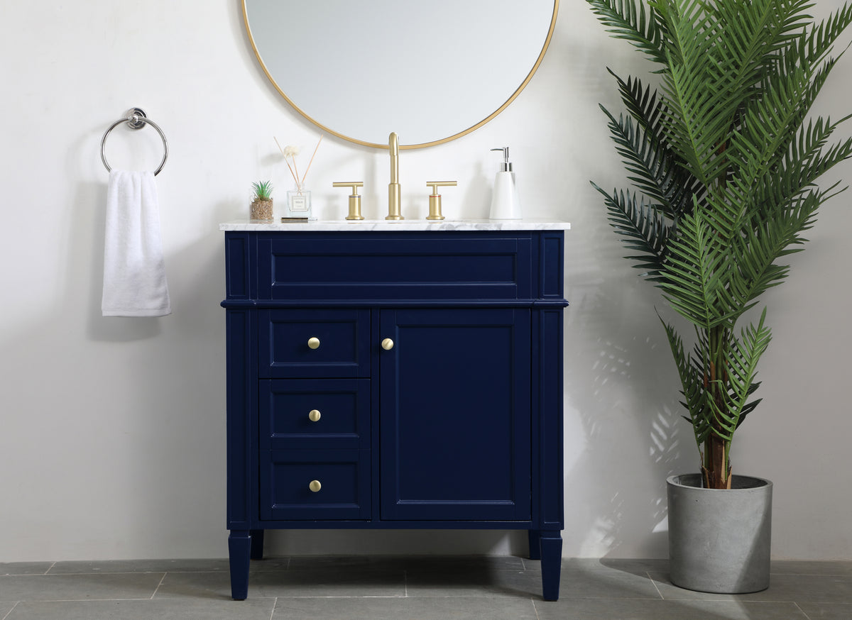 Elegant Lighting - VF12532BL - Single Bathroom Vanity - Park Avenue - blue