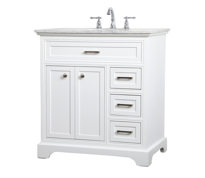Elegant Lighting - VF15032WH - Single Bathroom Vanity - Americana - white