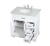 Elegant Lighting - VF15032WH - Single Bathroom Vanity - Americana - white