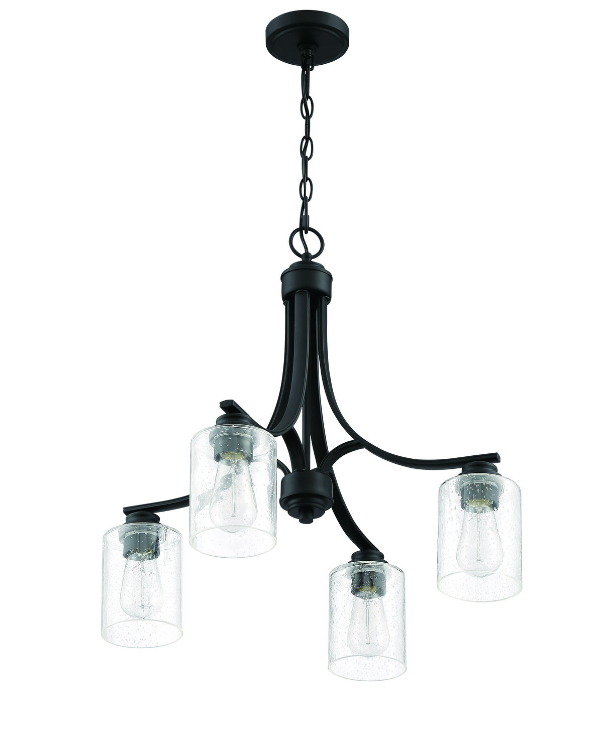 Craftmade - 50524-FB - Four Light Chandelier - Bolden - Flat Black
