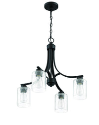 Craftmade - 50524-FB - Four Light Chandelier - Bolden - Flat Black
