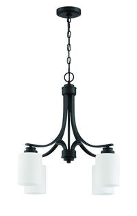 Craftmade - 50524-FB-WG - Four Light Chandelier - Bolden - Flat Black