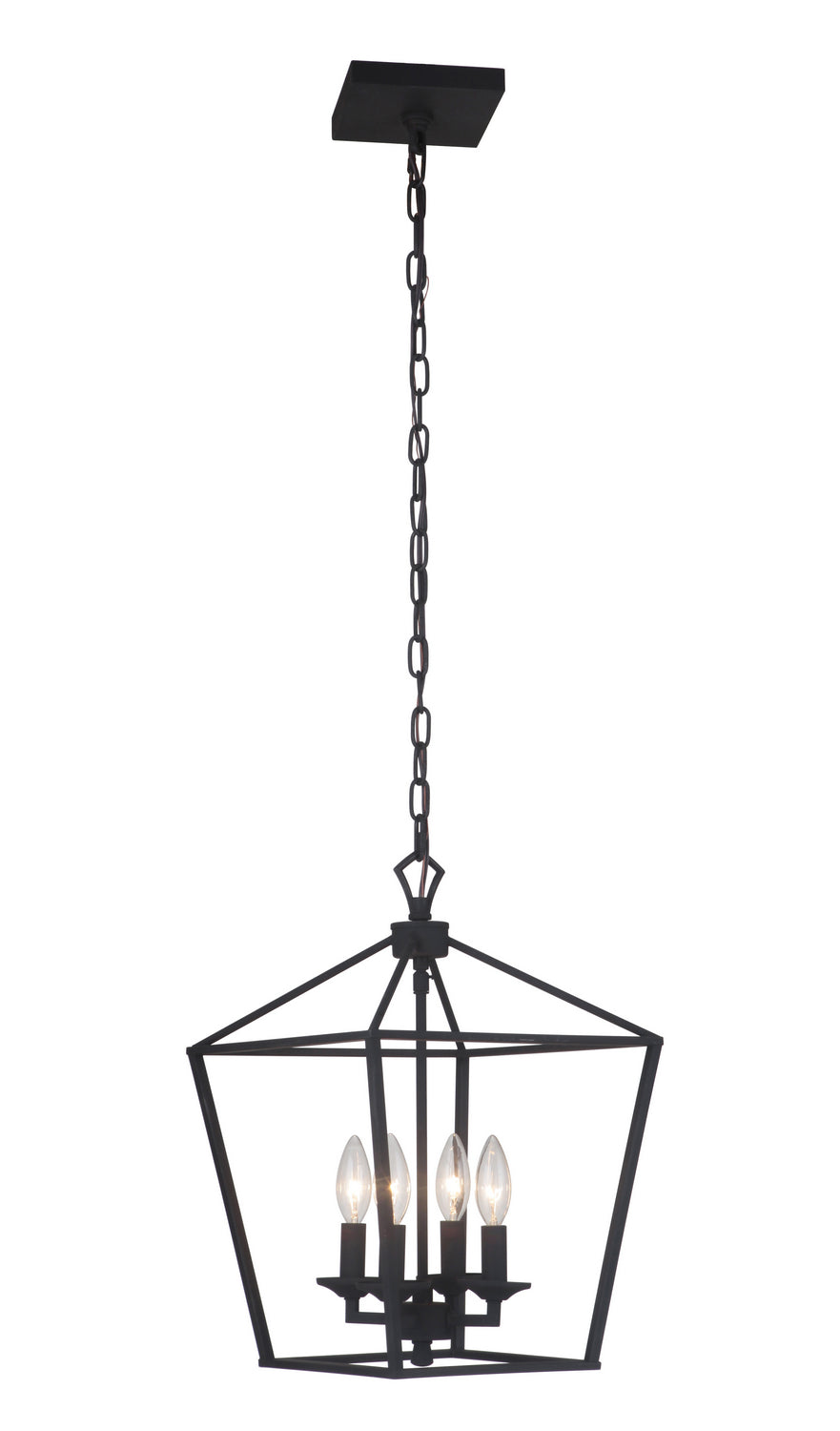 Craftmade - 52934-FB - Four Light Foyer Pendant - Flynt - Flat Black