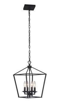 Craftmade - 52934-FB - Four Light Foyer Pendant - Flynt - Flat Black