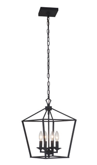 Craftmade - 52934-FB - Four Light Foyer Pendant - Flynt - Flat Black