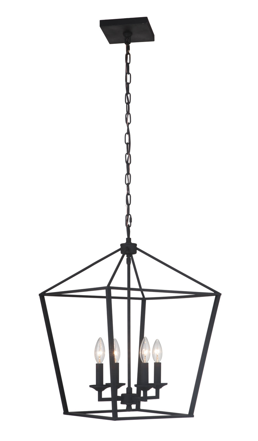 Craftmade - 52935-FB - Four Light Foyer Pendant - Flynt - Flat Black