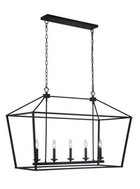 Craftmade - 52975-FB - Five Light Island Pendant - Flynt - Flat Black