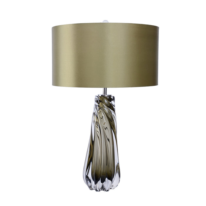 Lucas + McKearn One Light Table Lamp from the Dalrymple collection in Clear Smokey Grey Glass finish
