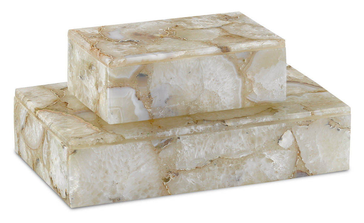Currey and Company - 1200-0175 - Box - Benoit Collection - Natural Agate