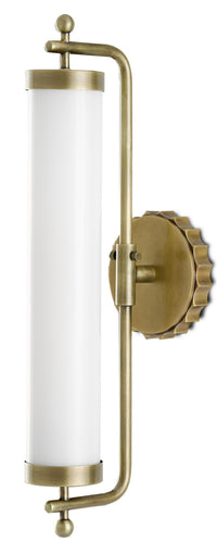 Currey and Company - 5000-0141 - One Light Wall Sconce - Latimer - White/Antique Brass