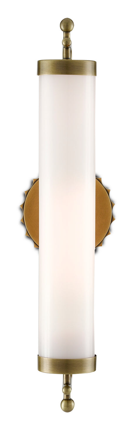 Currey and Company - 5000-0141 - One Light Wall Sconce - Latimer - White/Antique Brass