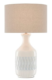 Currey and Company - 6000-0516 - One Light Table Lamp - Samba - White/Sky Blue