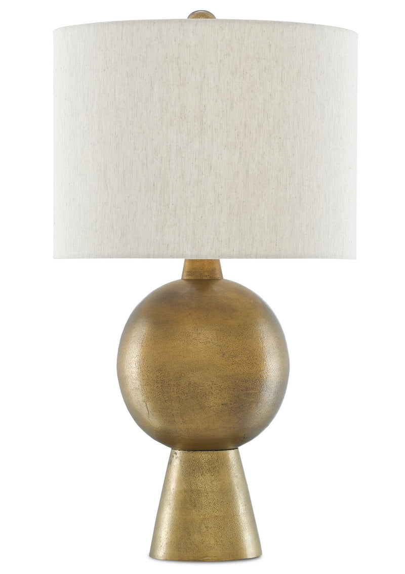 Currey and Company One Light Table Lamp from the Rami collection in Antique Brass finish