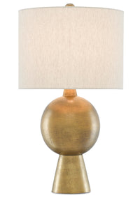 Currey and Company One Light Table Lamp from the Rami collection in Antique Brass finish