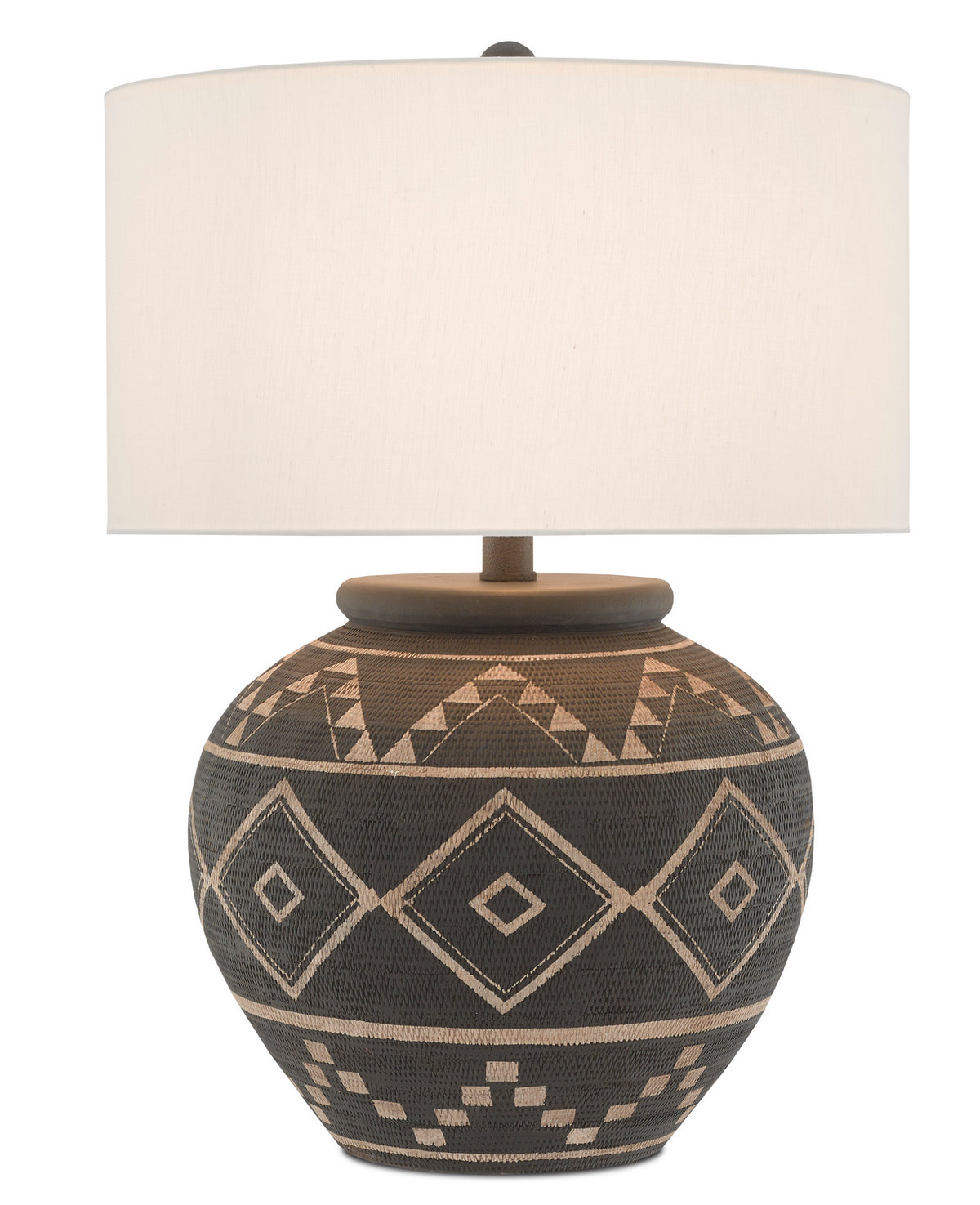 Currey and Company - 6000-0539 - One Light Table Lamp - Tattoo - Black/Latte