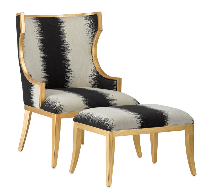 Currey and Company Chair from the Garson collection in Antique Gold finish