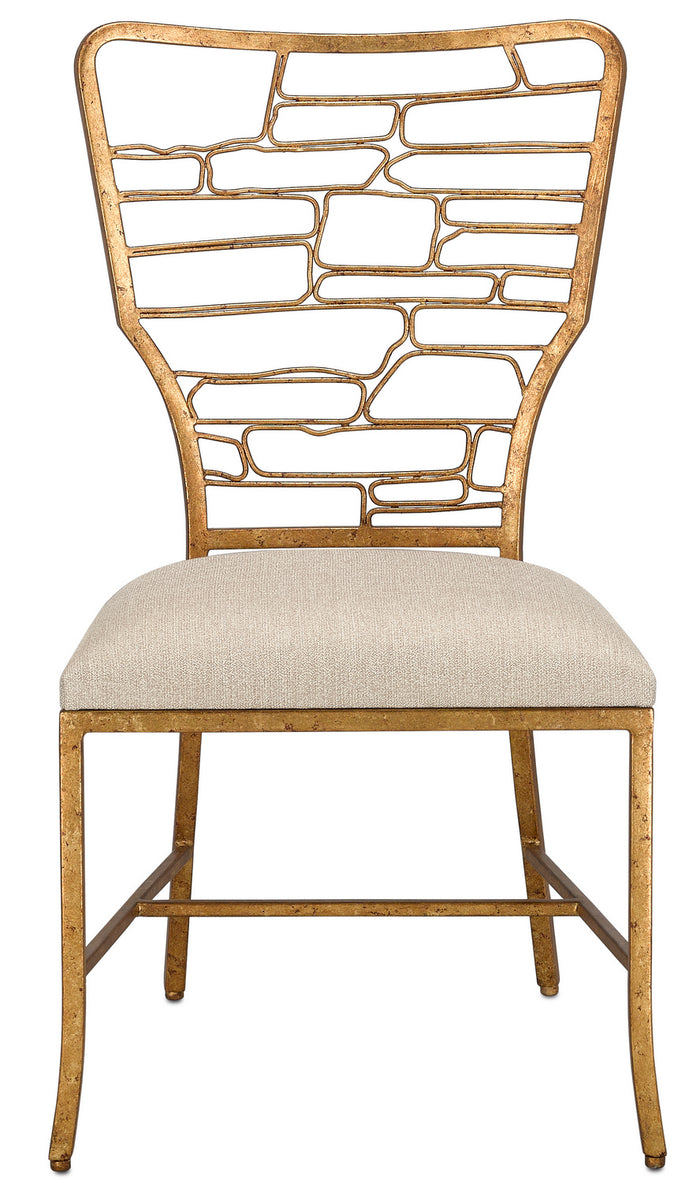 Currey and Company Chair from the Vinton collection in Gilt Bronze finish
