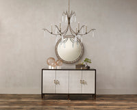 Currey and Company - 9000-0545 - Six Light Chandelier - Marshallia Collection - Rustic Gold/Faux Rock Crystal