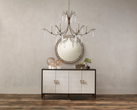 Currey and Company - 9000-0545 - Six Light Chandelier - Marshallia Collection - Rustic Gold/Faux Rock Crystal