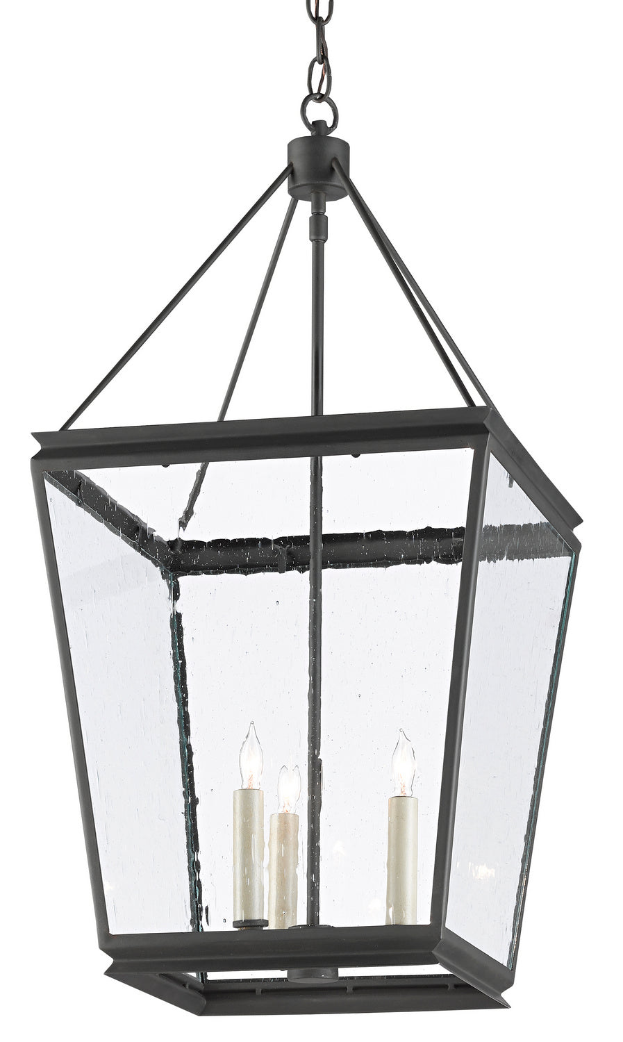 Currey and Company - 9000-0550 - Three Light Lantern - Old Iron