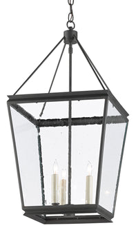 Currey and Company - 9000-0550 - Three Light Lantern - Old Iron